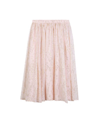 Jupe longue à motif plumetis en soie - Petal Pink