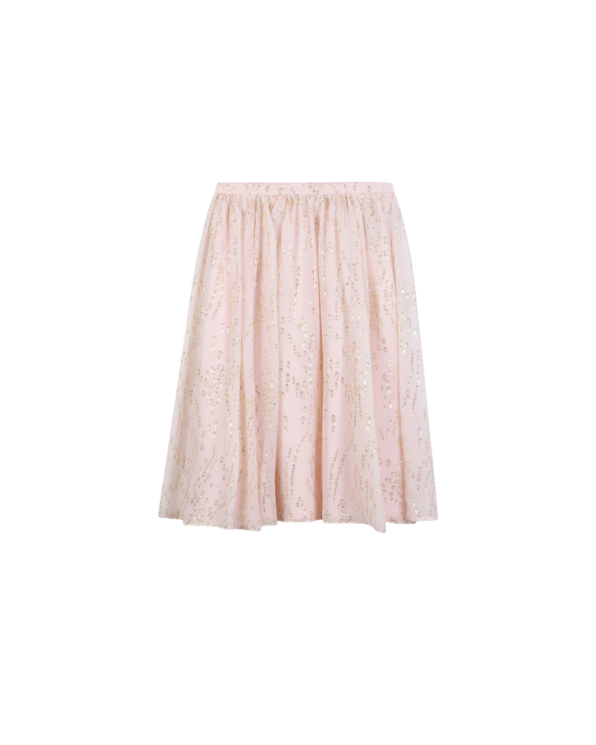 Jupe longue à motif plumetis en soie - Petal Pink