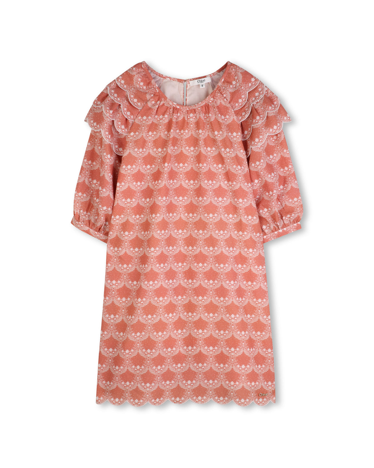 Robe manches courtes - Corail Rose