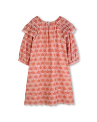 Robe manches courtes - Corail Rose