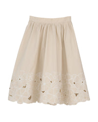 Jupe midi en popeline de coton - Perfectly Pale