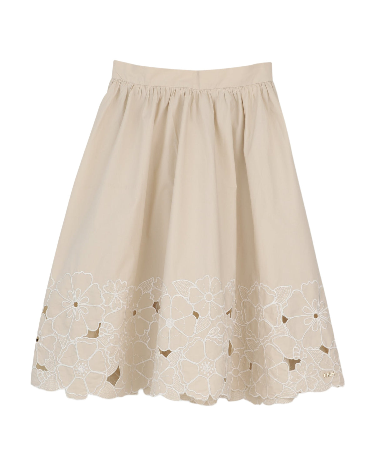 Jupe midi en popeline de coton - Perfectly Pale