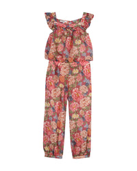 Combinaison en voile à imprimé floral - Garnet Rose