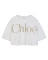 T-shirt court en jersey de coton - Offwhite