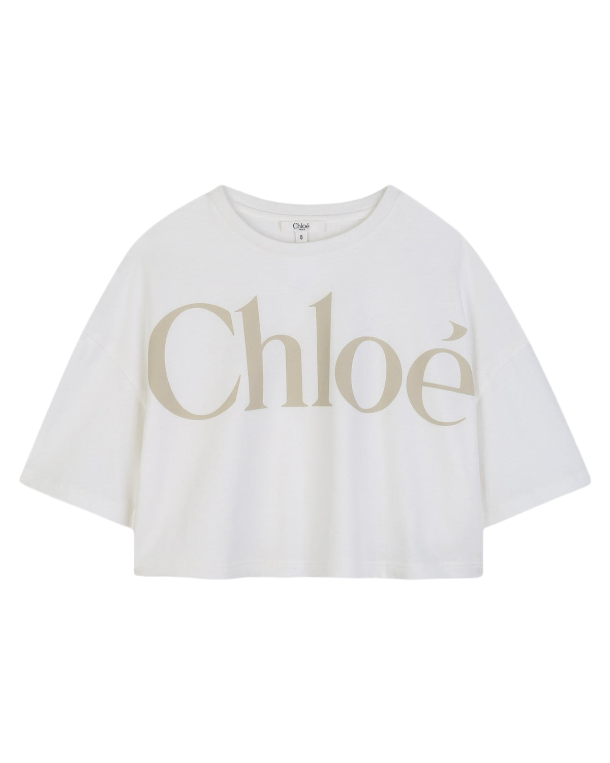 T-shirt court en jersey de coton - Offwhite