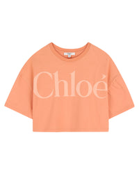 T-shirt court en jersey de coton - Peach