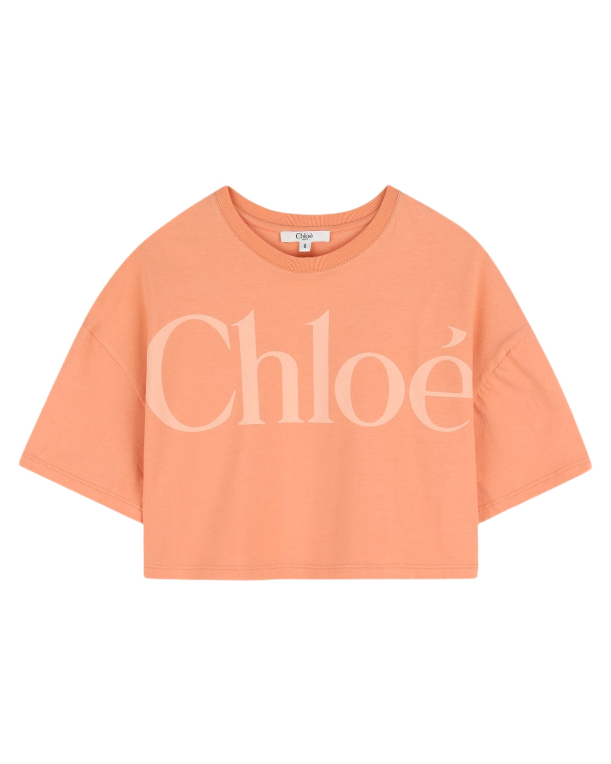 T-shirt court en jersey de coton - Peach