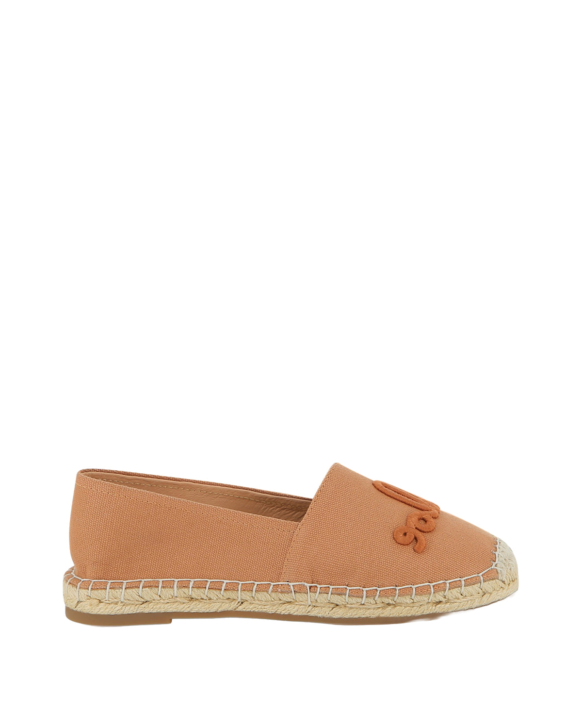 Espadrilles en toile de coton avec logo - Camel