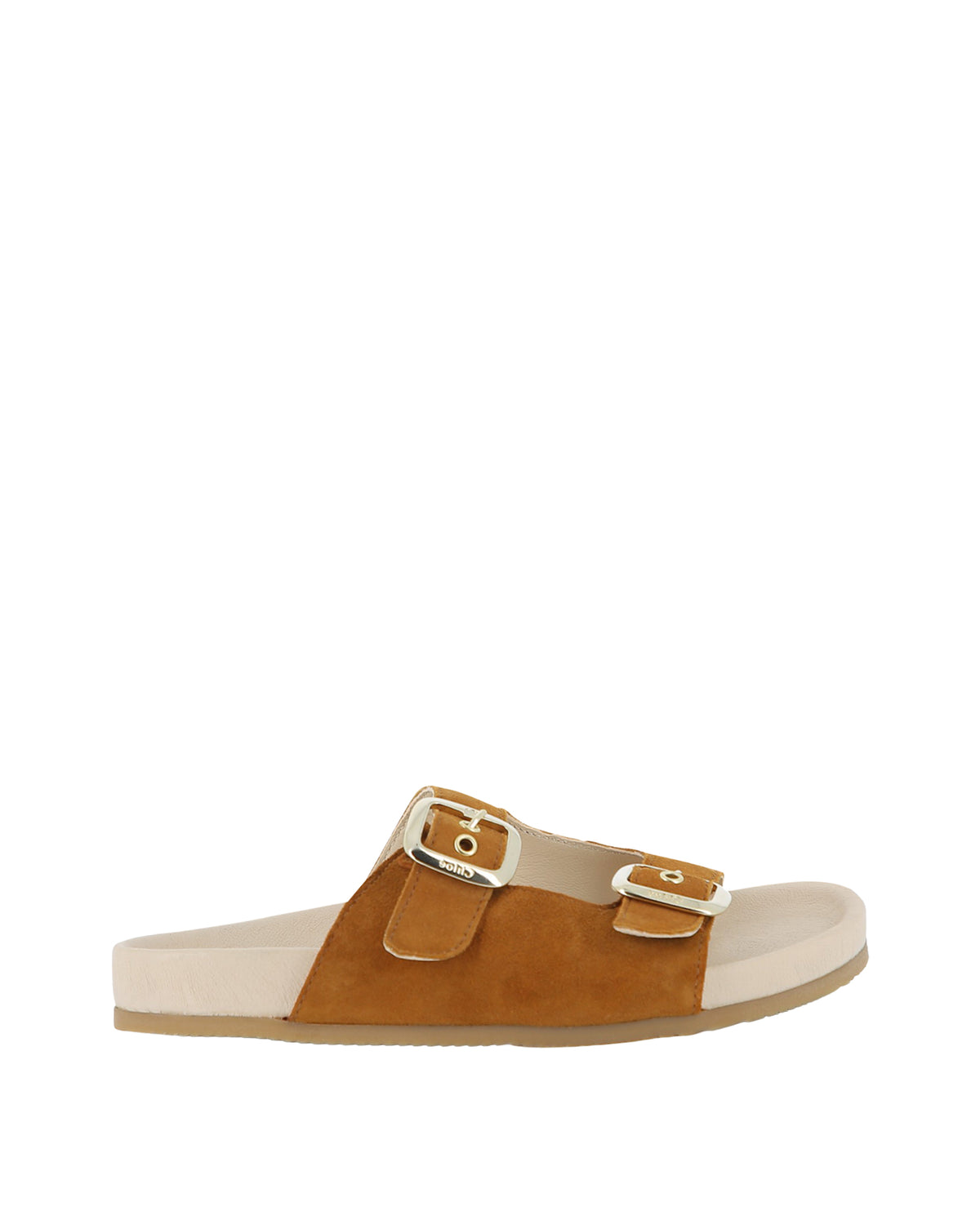 Cowhide suede sandals - Camel