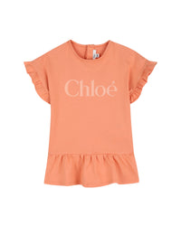 Robe en jersey de coton - Peach