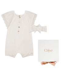 Ensemble de cérémonie combinaison et bandeau - Offwhite