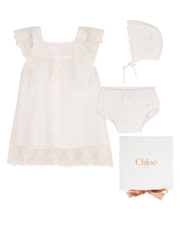 Ensemble de cérémonie robe et bloomer - Offwhite