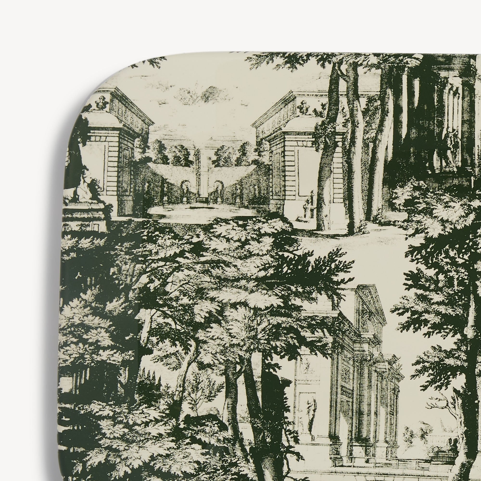 Giardino Settecentesco tray - Green & Ivory