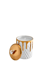 Bougie « Bee » - Blanc & Or