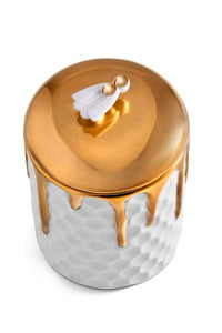 Bougie « Bee » - Blanc & Or