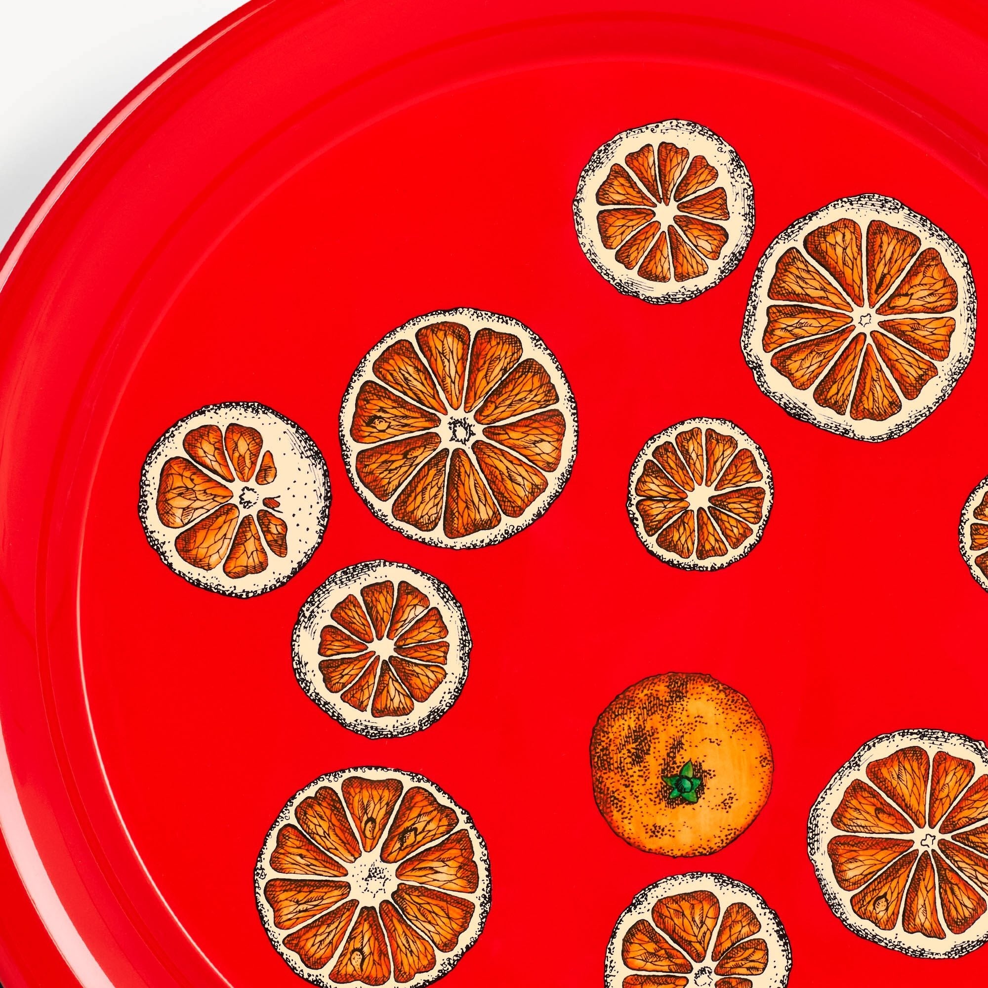 Fette d'arancia tray - Red