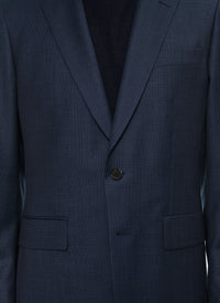 Costume ajusté et boutonné en laine - Saphir