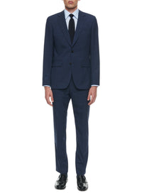 Costume ajusté et boutonné en laine - Petrole