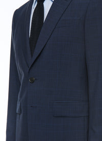 Costume ajusté et boutonné en laine - Petrole