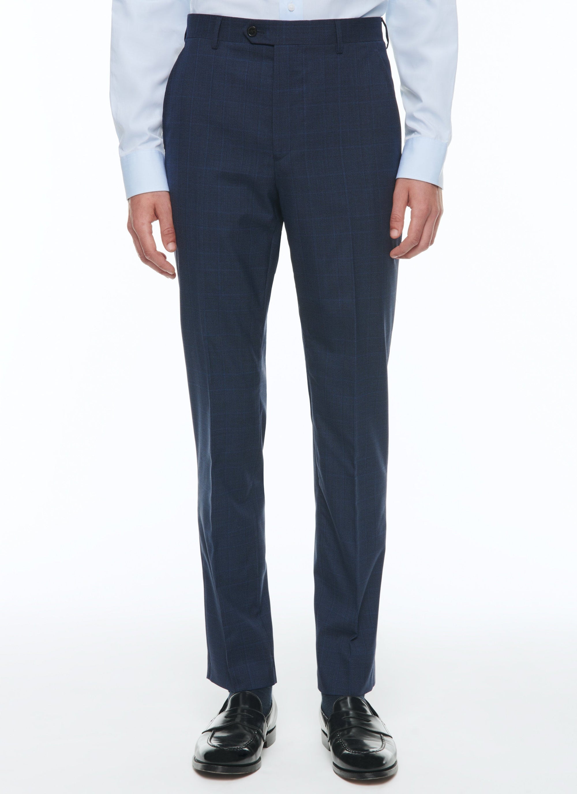 Costume ajusté et boutonné en laine - Petrole