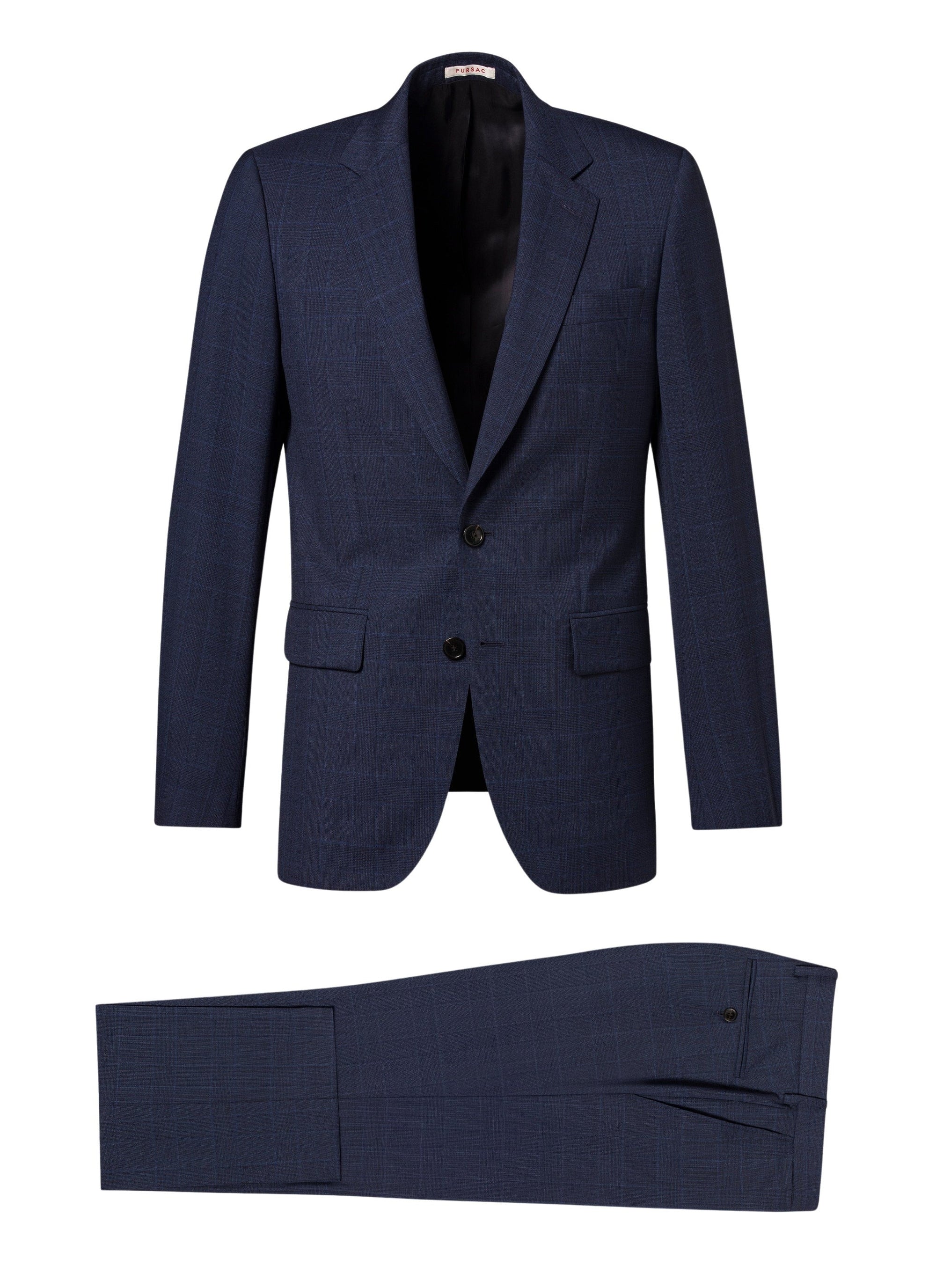 Costume ajusté et boutonné en laine - Petrole