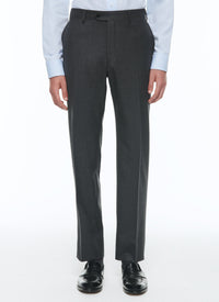 Fitted, buttoned wool suit - Medium Grey