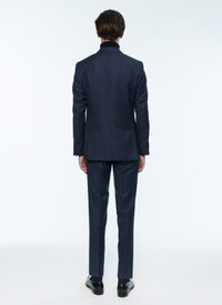 Costume ajusté et boutonné en laine - Petrole
