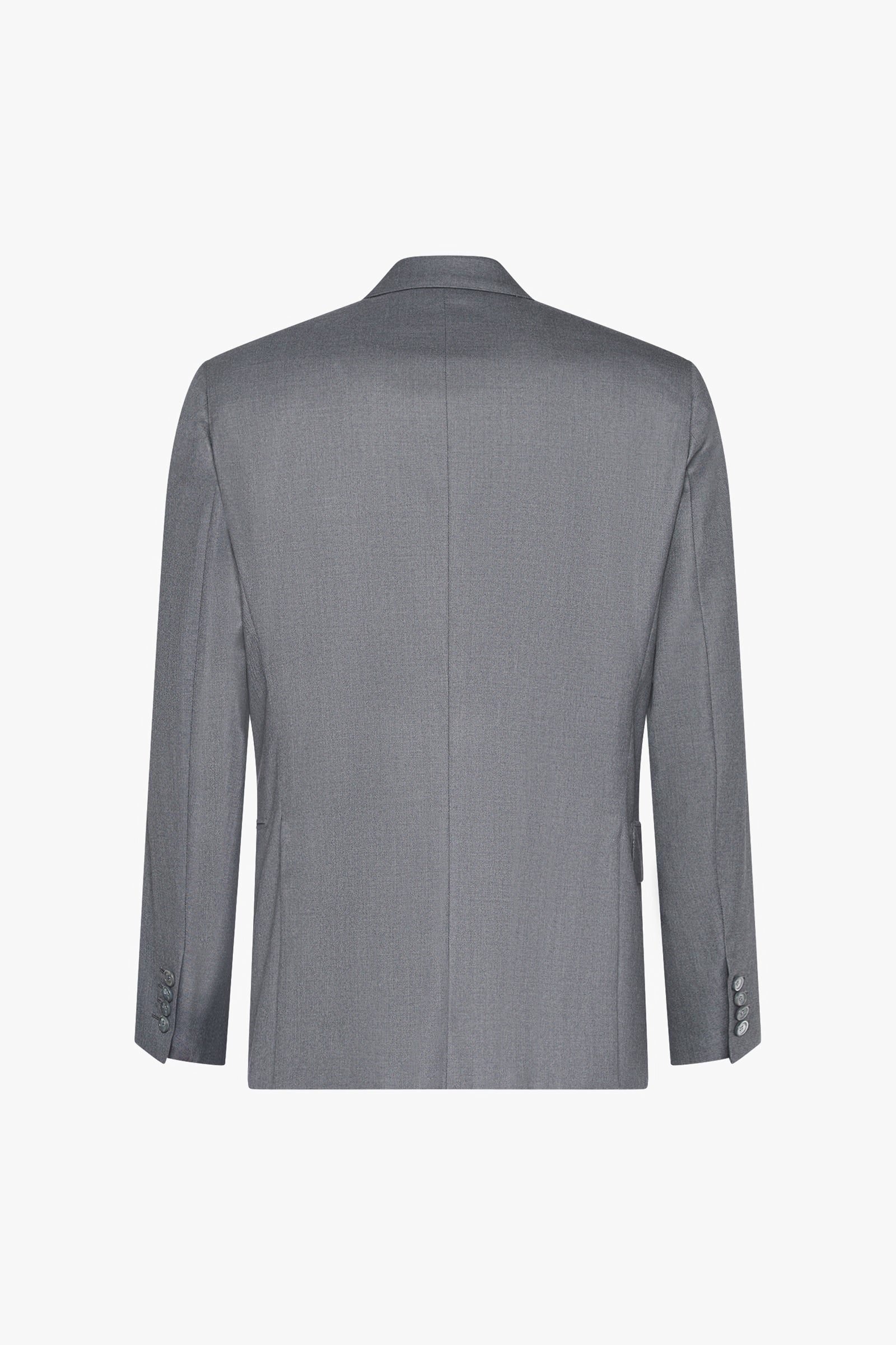 Veste de costume à poche passepoilées en laine - Gris