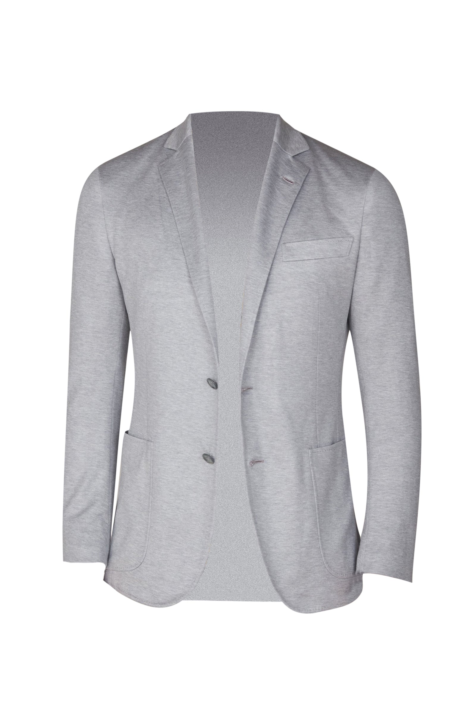 Blazer coupe ajustée en soie mélangée - Gris