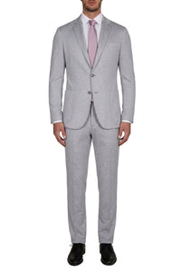 Blazer coupe ajustée en soie mélangée - Gris