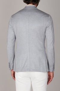 Blazer coupe ajustée en soie mélangée - Gris