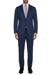 Blazer à surpiqûres en soie mélangée - Bleu