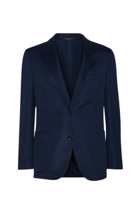 Blazer à boutons texturée en soie - Bleu