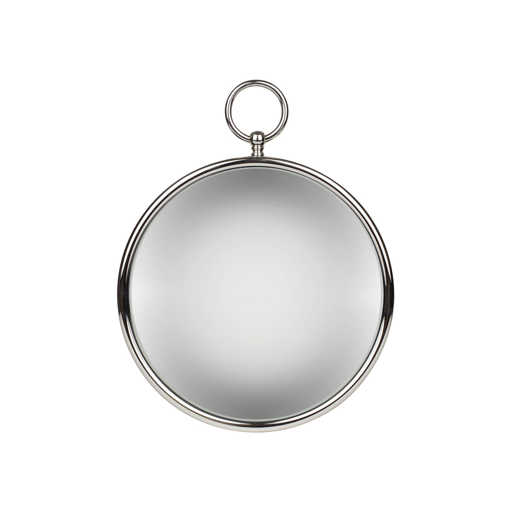 Magico convex mirror with brass ring - Chrome
