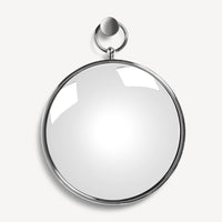 Magico convex mirror with brass ring - Chrome