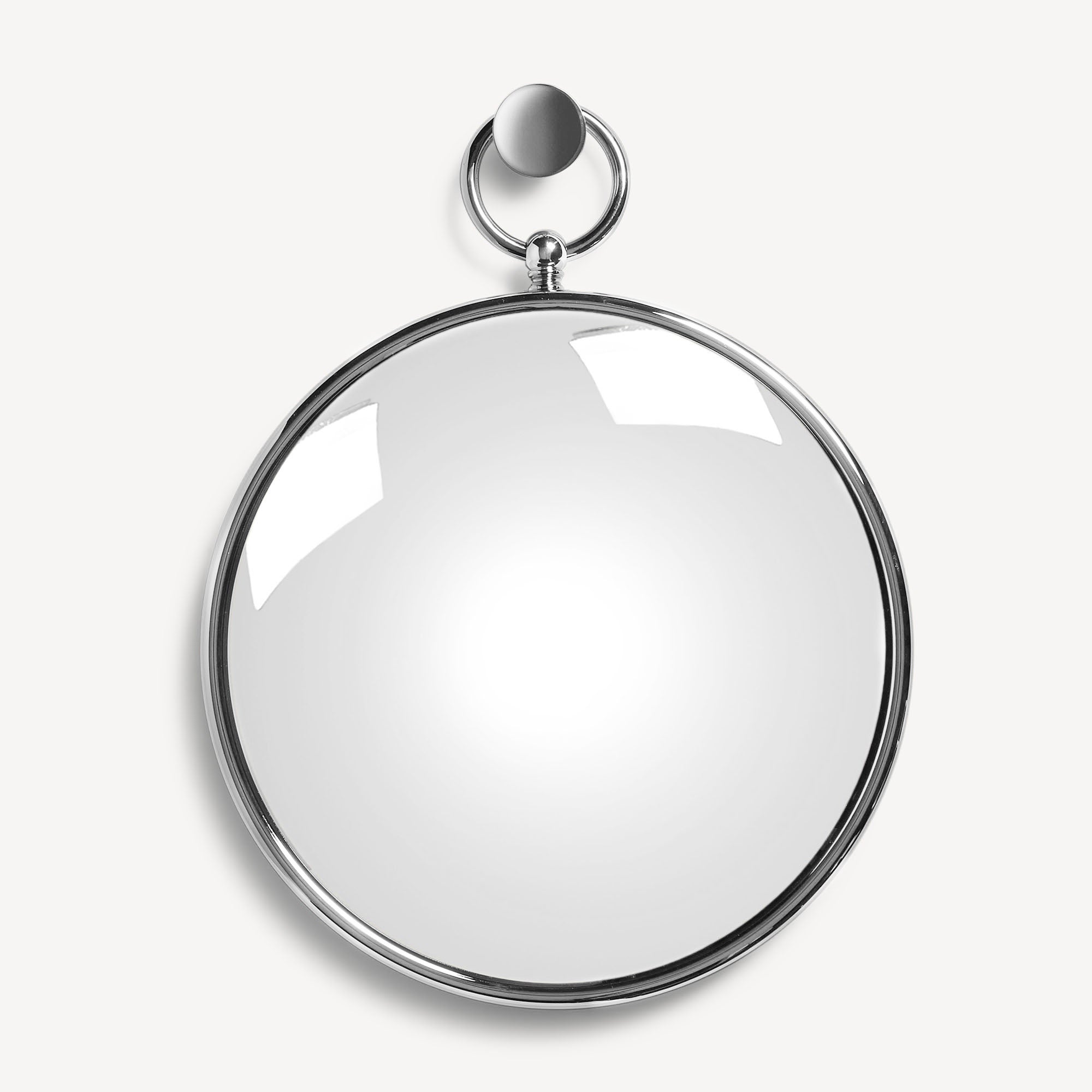 Magico convex mirror with brass ring - Chrome