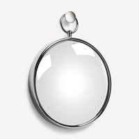 Magico convex mirror with brass ring - Chrome
