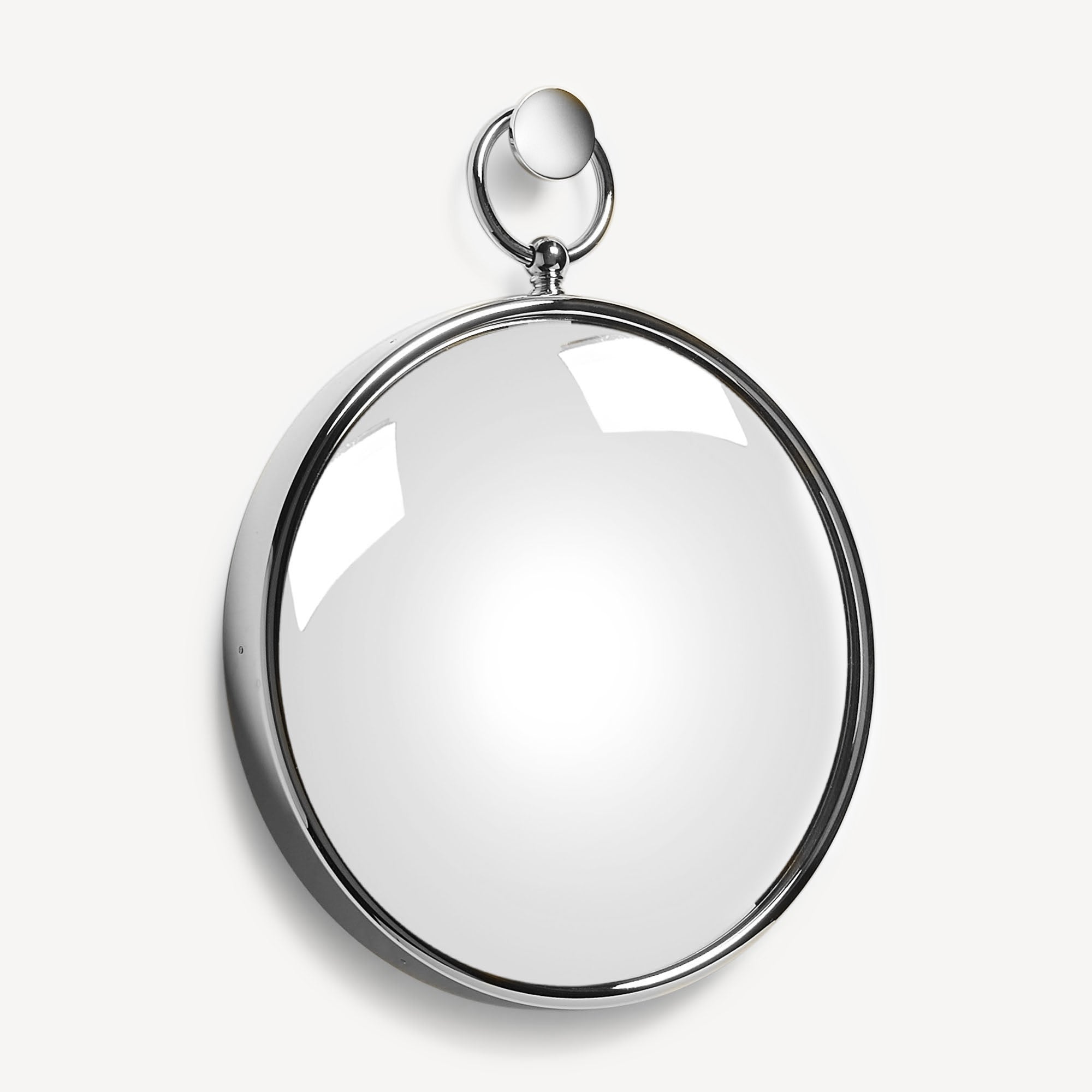 Magico convex mirror with brass ring - Chrome