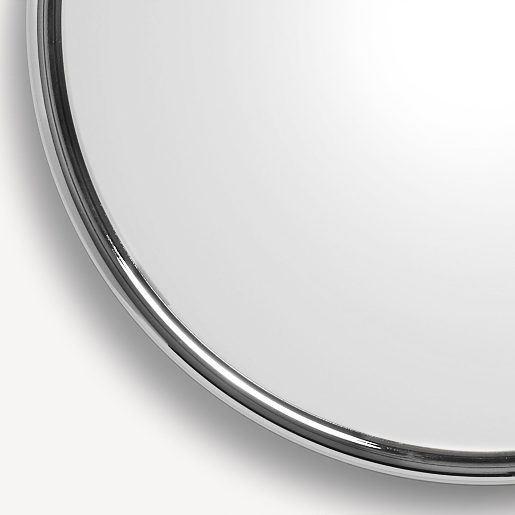 Magico convex mirror with brass ring - Chrome