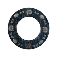 Frame with flat mirror Giro di conchiglie - Silver & Blue