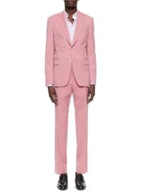 Costume en serge de laine - Vieux rose