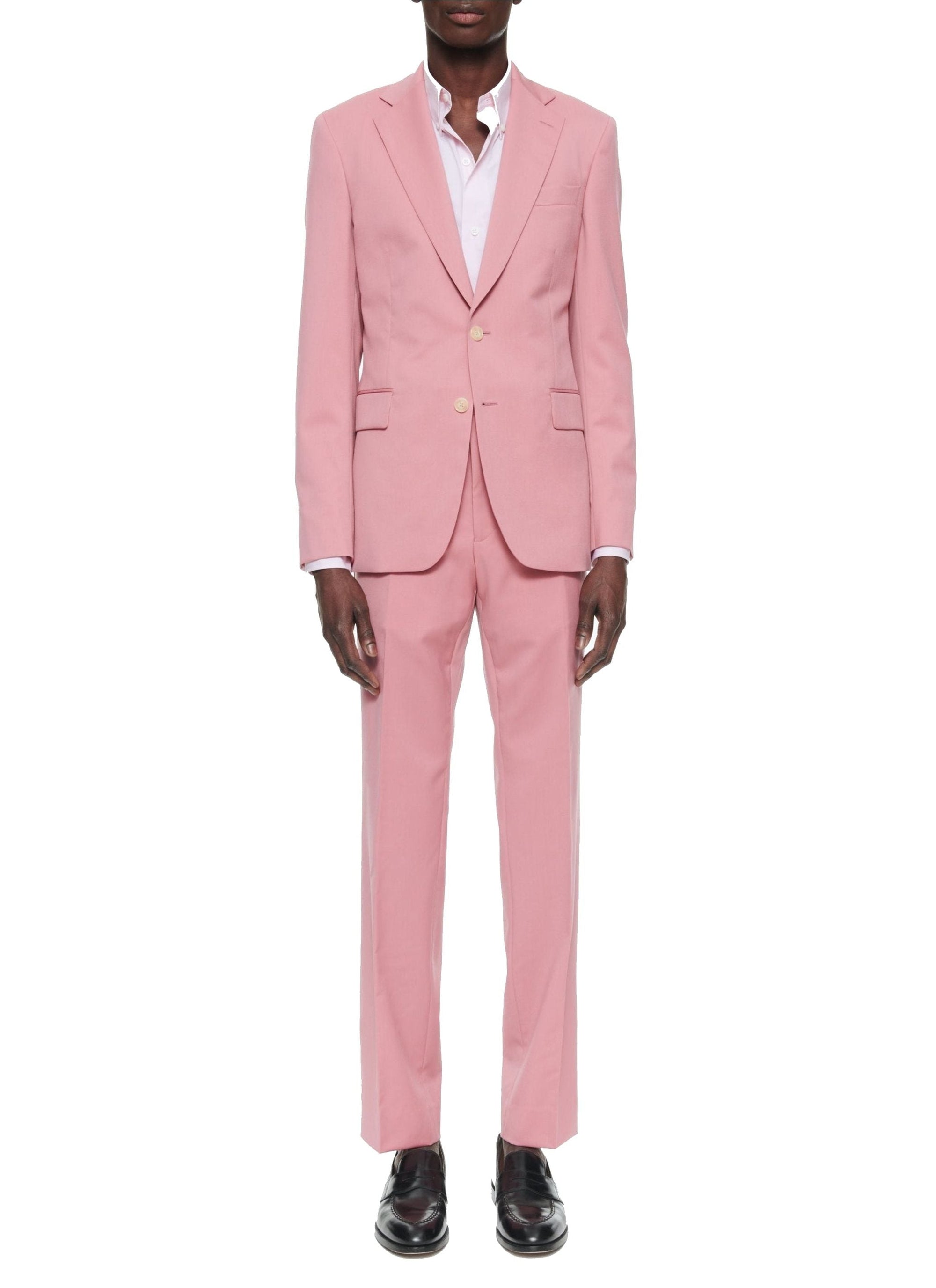 Costume en serge de laine - Vieux rose