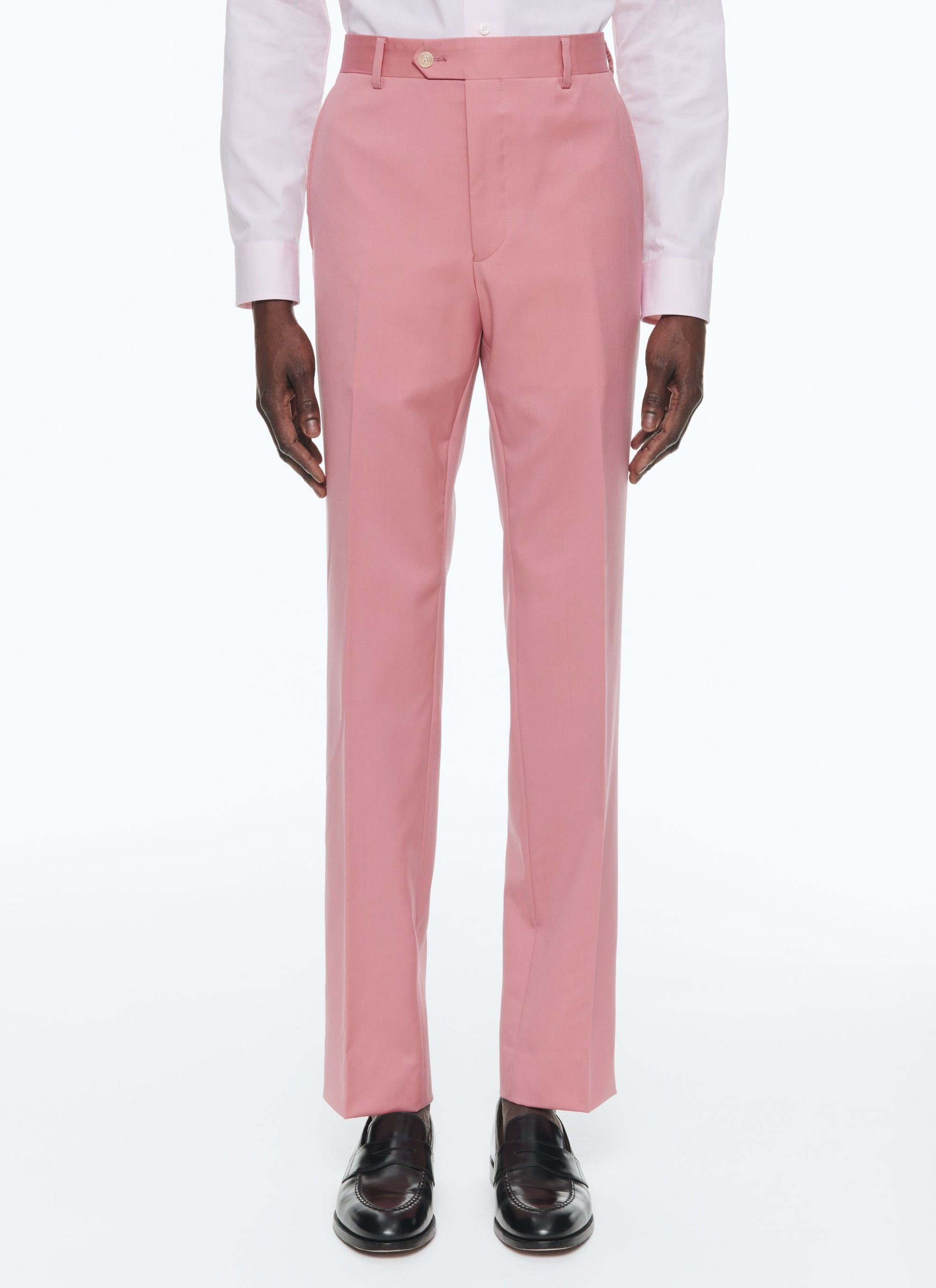 Costume en serge de laine - Vieux rose