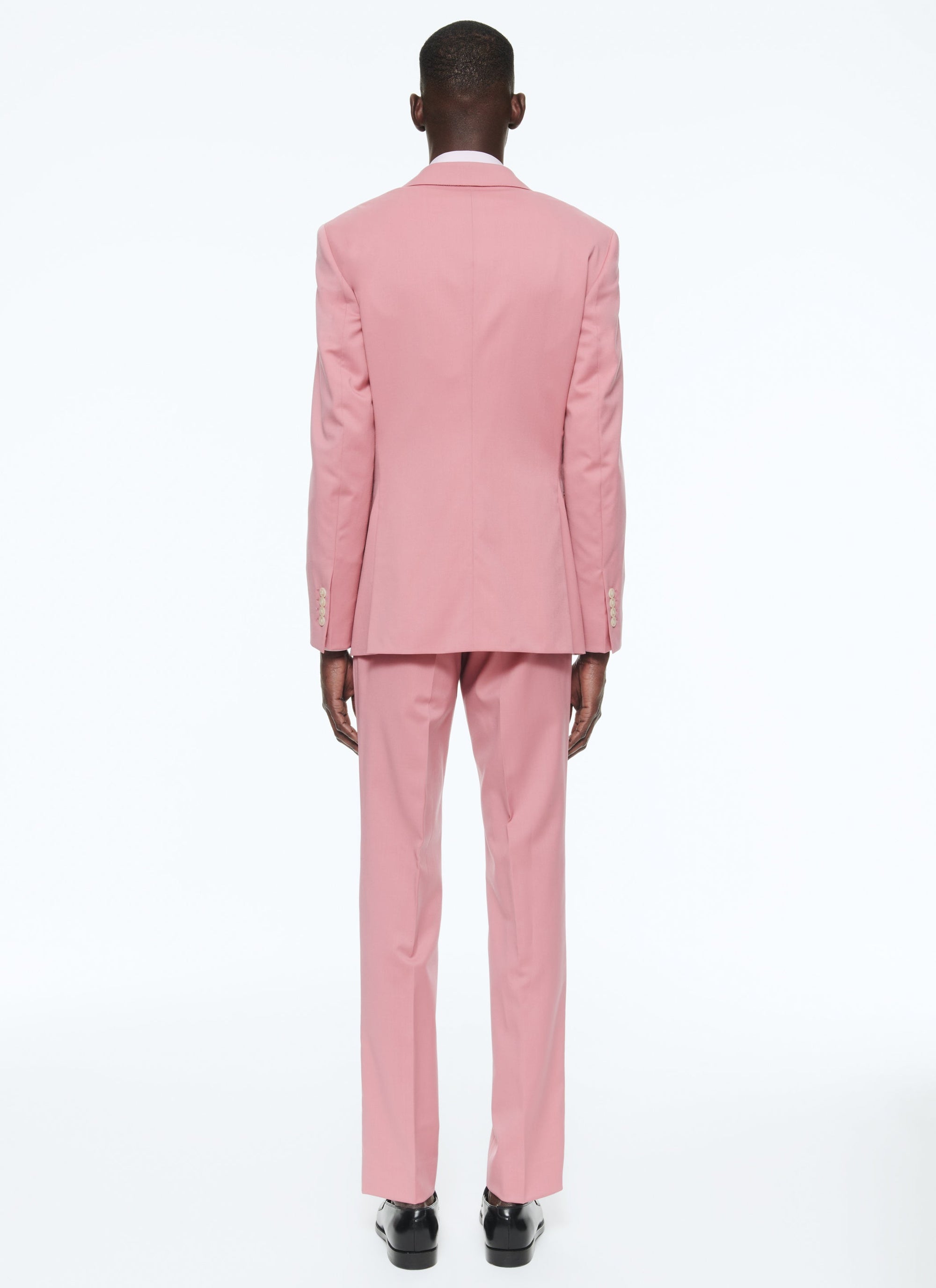 Costume en serge de laine - Vieux rose