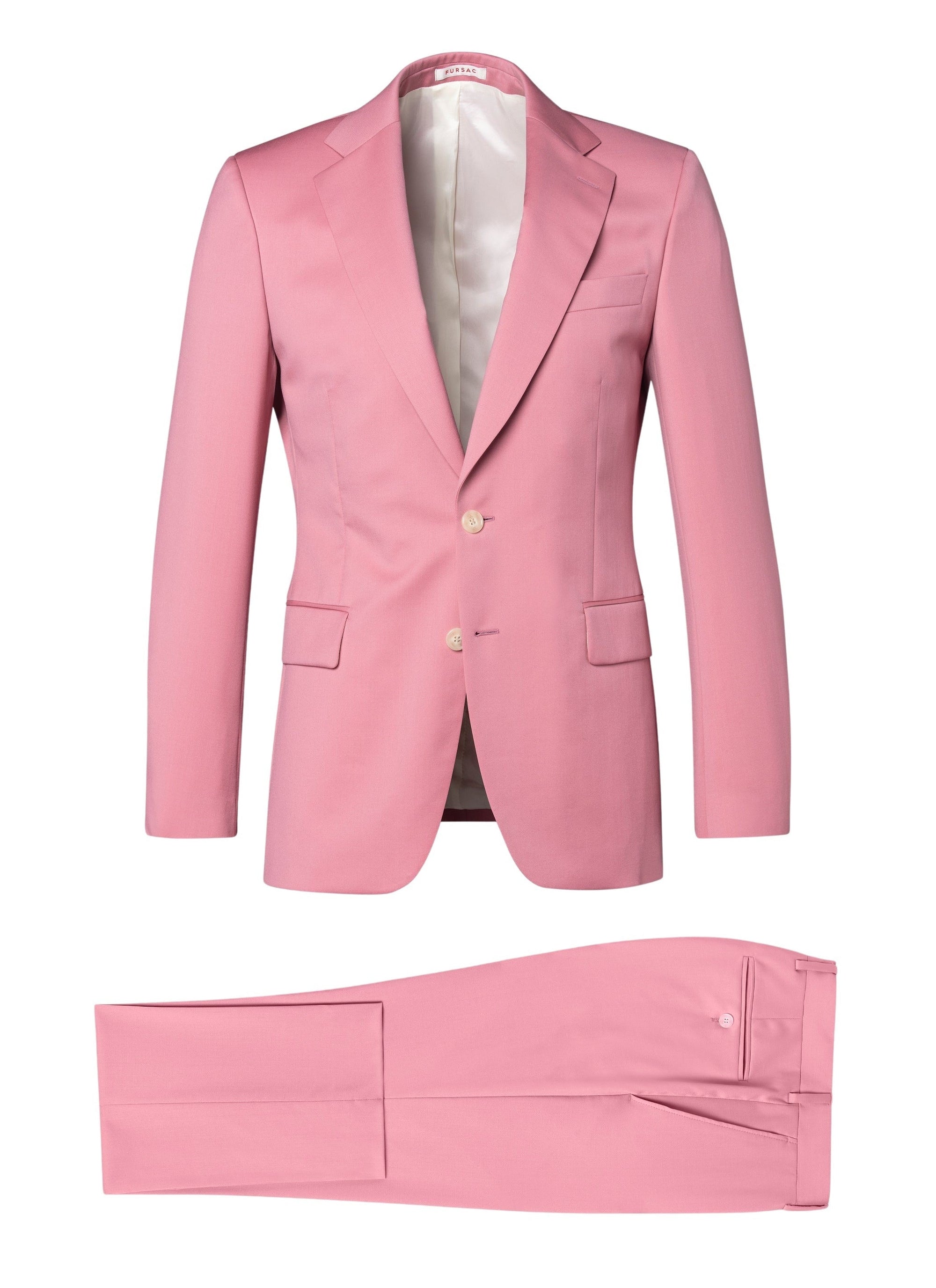 Costume en serge de laine - Vieux rose