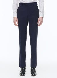 Costume ajusté et boutonné en laine - Indigo