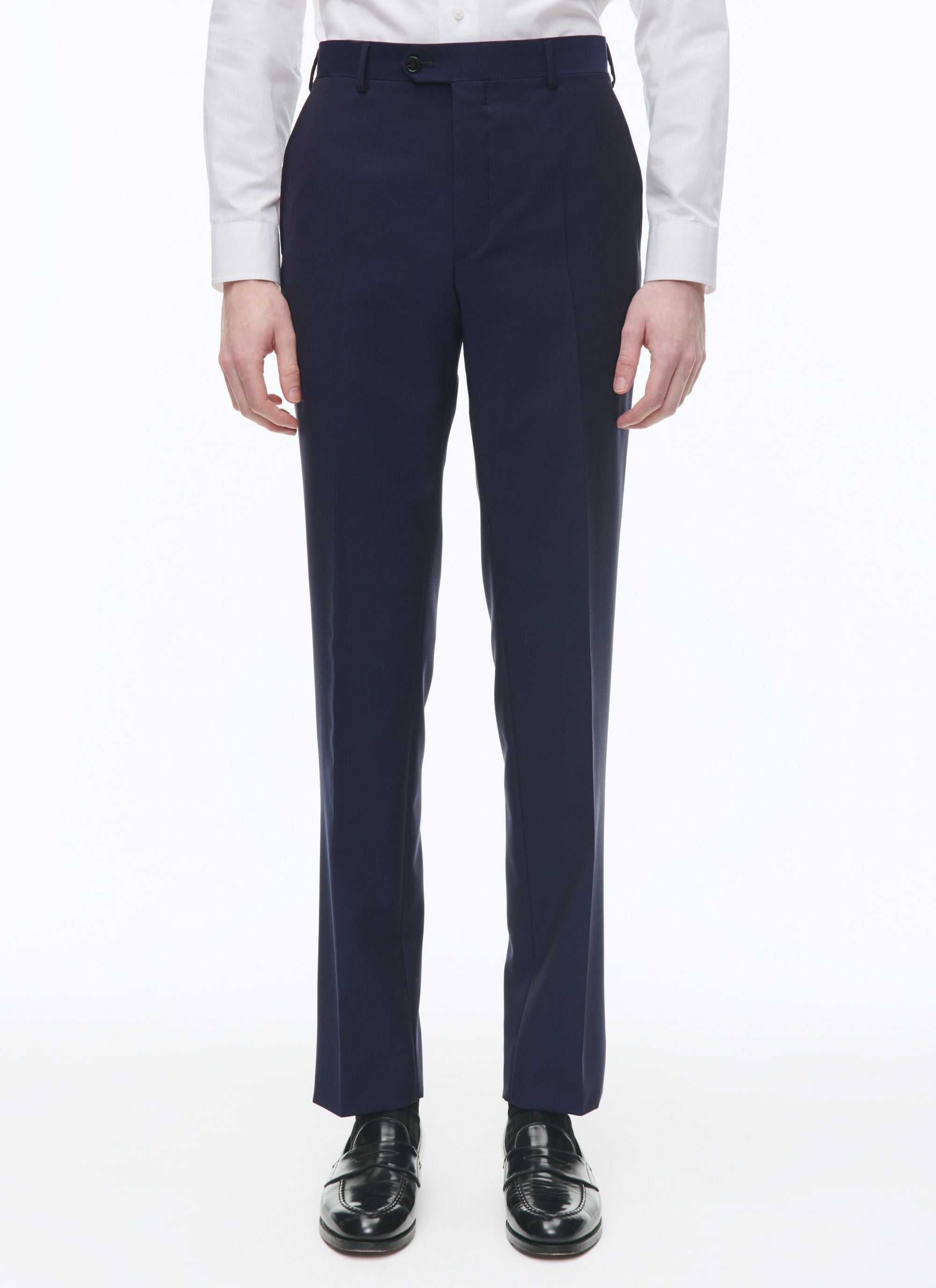 Costume ajusté et boutonné en laine - Indigo