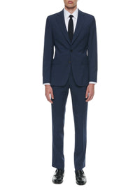 Costume ajusté et boutonné en laine - Petrole