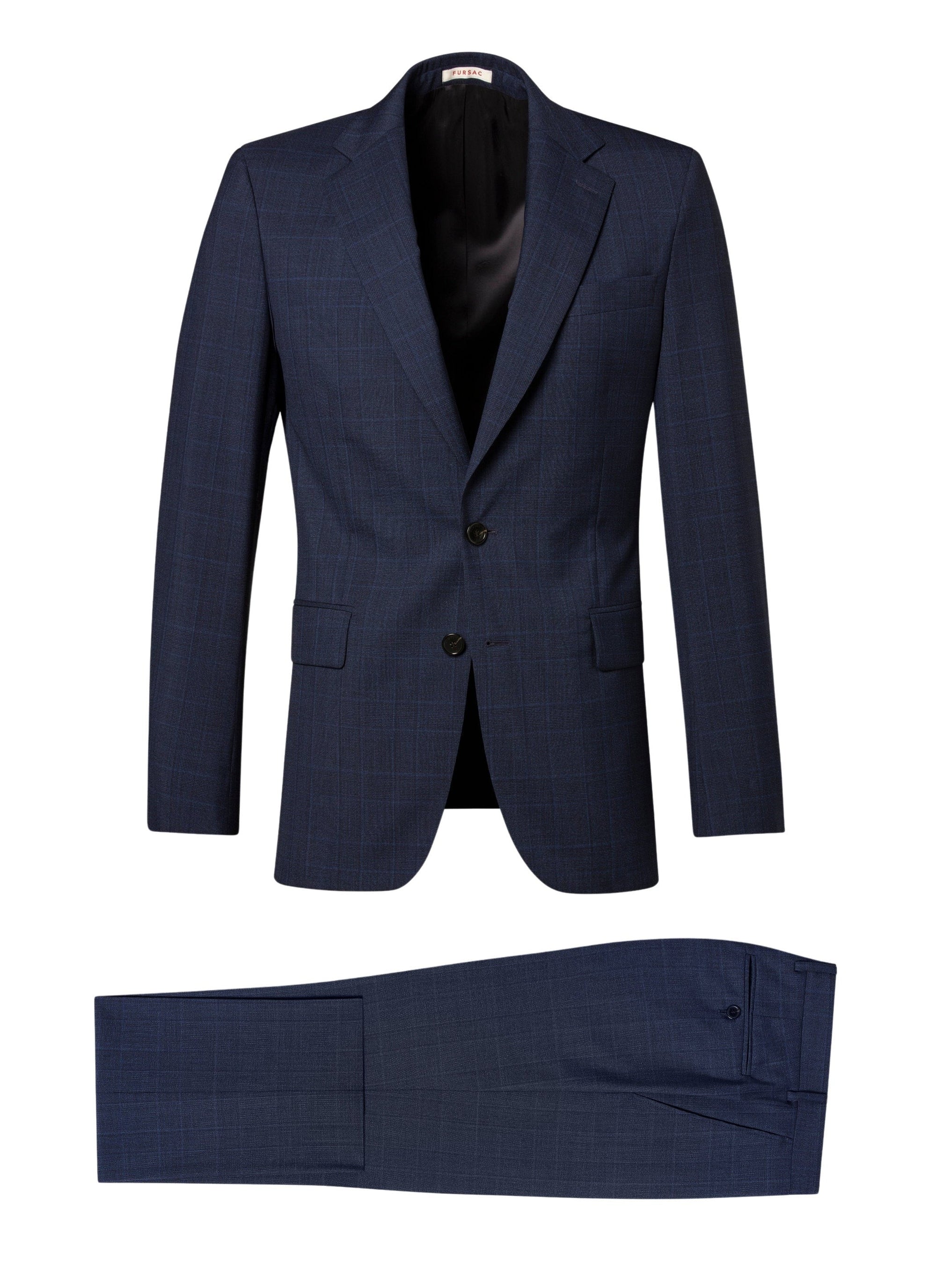 Costume ajusté et boutonné en laine - Petrole