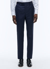 Costume en laine à chevrons - Bleu marine